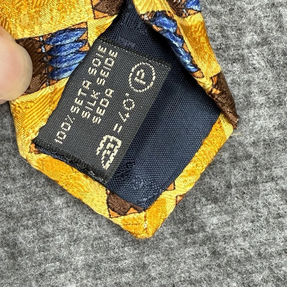 Ermenegildo‎ Zegna Silk Yellow Square Tie